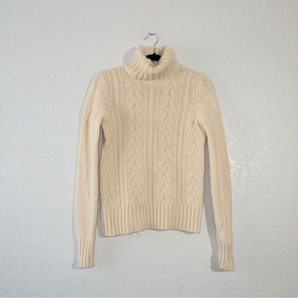 Anthropologie Sweaters - Far Away From Close x Anthropologie Cream Turtleneck Wool Blend Sweater Small